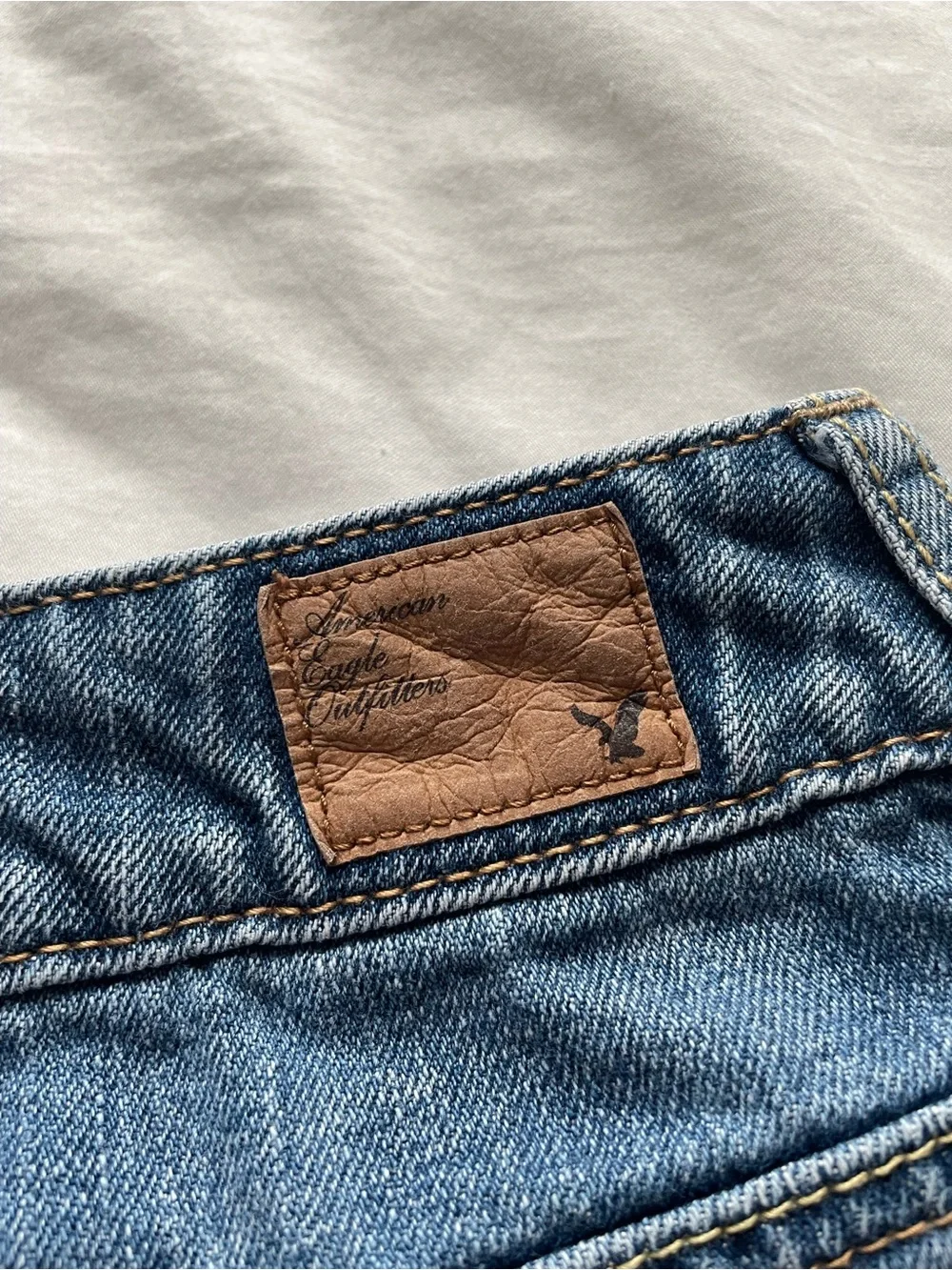 American Eagle Y2K Low Rise Micro Mini Blue Denim Skirt 2 Casual 2000s Preppy